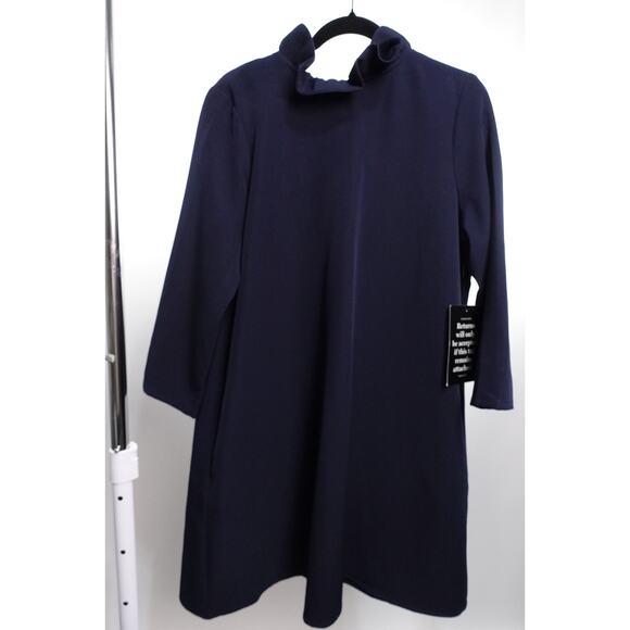 Tuckernuck Daphne Dress Navy Mod Collar Size Large *Read* NWT - Picture 4 of 13